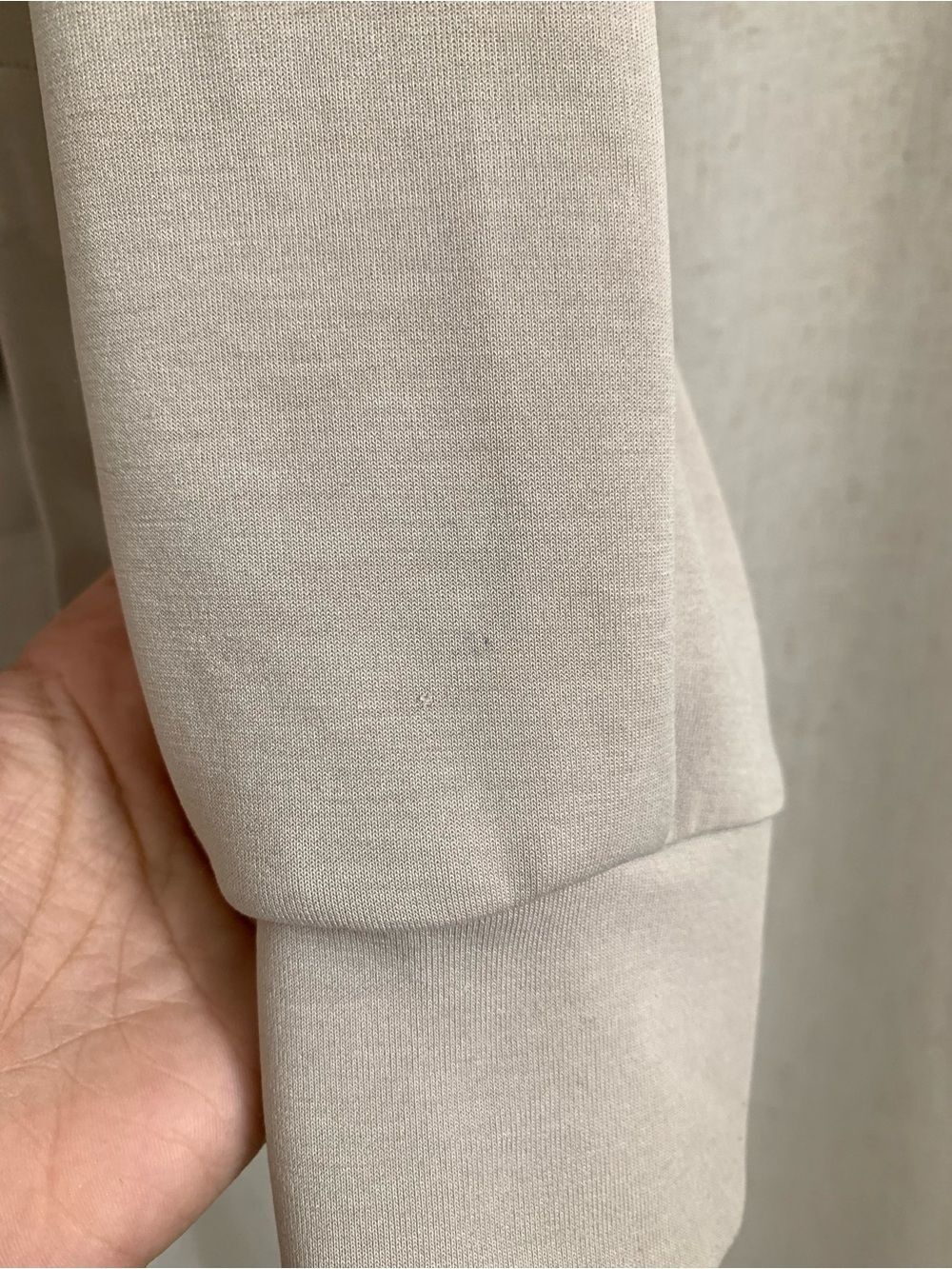 Athleta Seasoft Light Cream Taupe Raglan Crewneck Sweatshirt Peachfuzz XXS - Picture 7 of 10